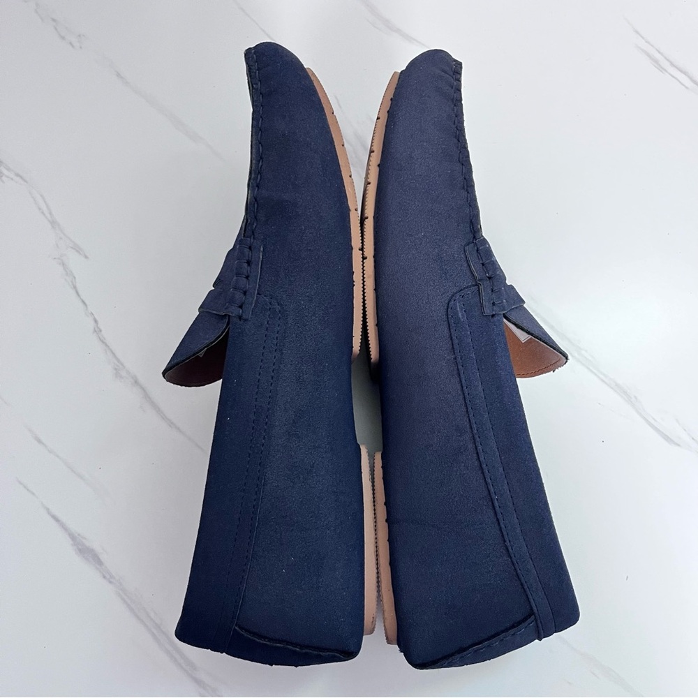 Tommy Hilfiger Navy Blue Suede Moccasin Loafer Size 11 - Picture 5 of 9